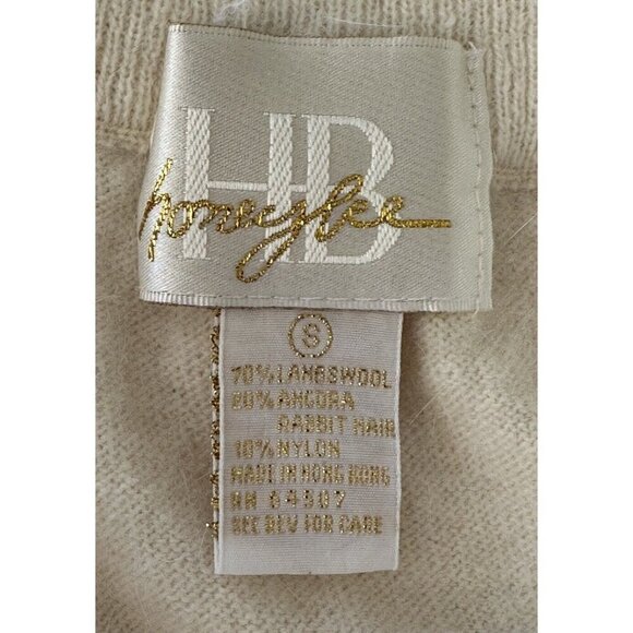 Vintage Honeybee 70% Lambswool Angora Blend Cardigan and Skirt Set Women's S - Picture 14 of 16